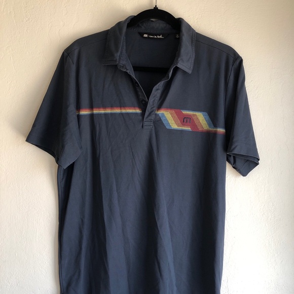 Travis Mathew polo shirt size medium 70s retro vibe - Picture 1 of 7